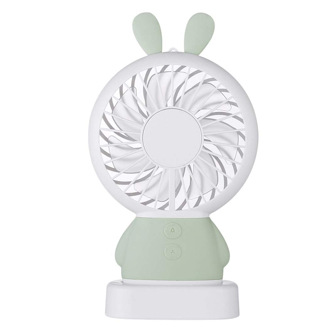 7633 Mini Portable Fan USB Rechargeable Handheld Rabbit Style Color Changing LED Light Pocket Desk Light Fan DeoDap 7633 Mini Portable Fan USB Rechargeable Handheld Rabbit Style Color Changing LED Light Pocket Desk Light Fan DeoDap